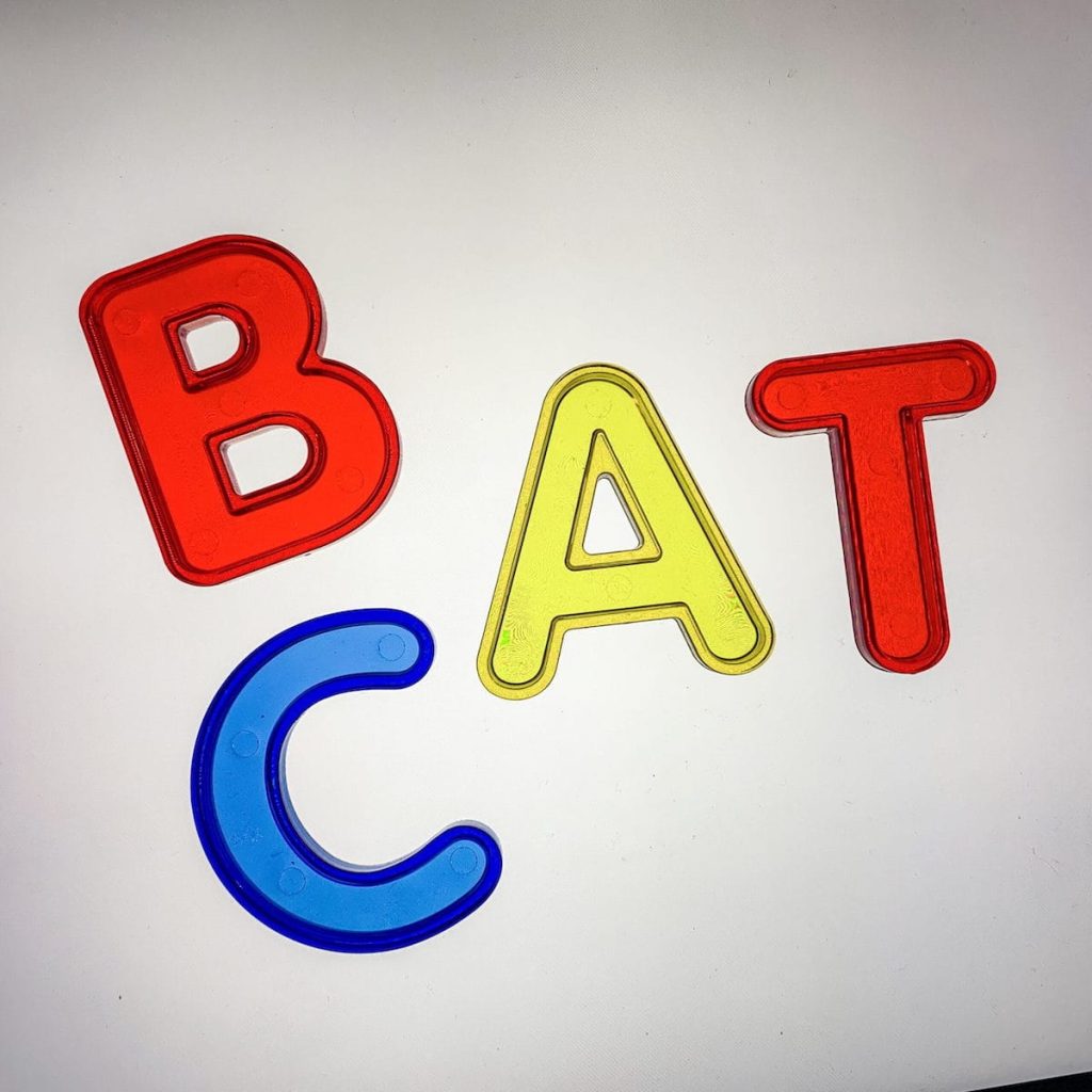 light table - letters