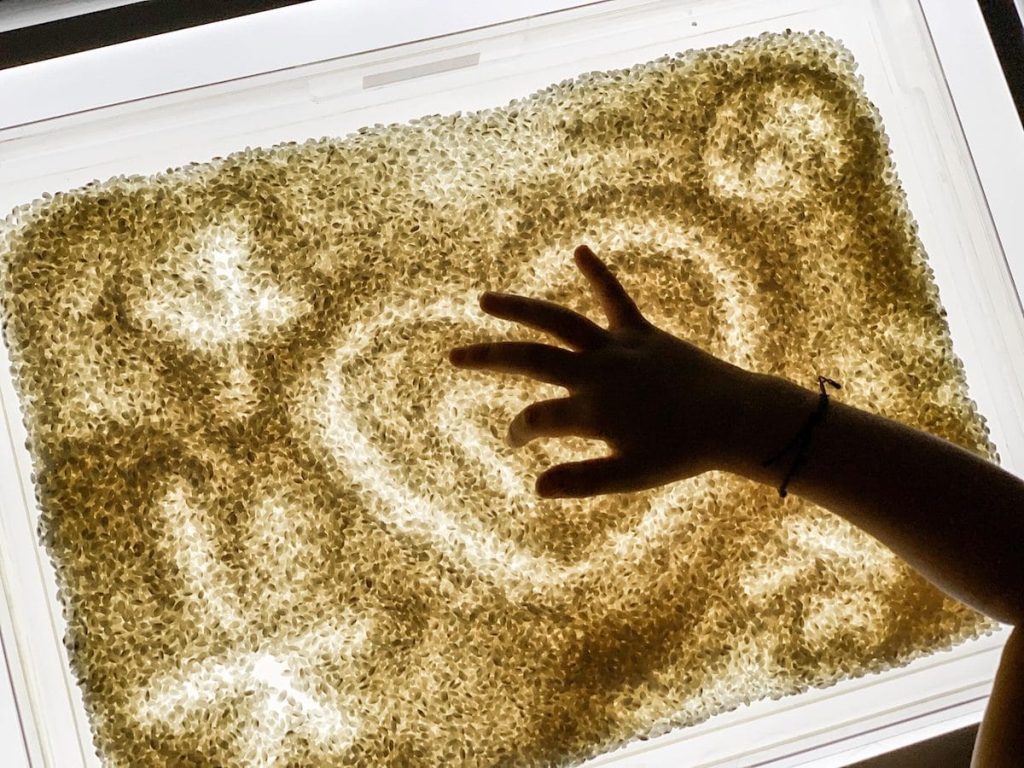light table for kids - rice 3