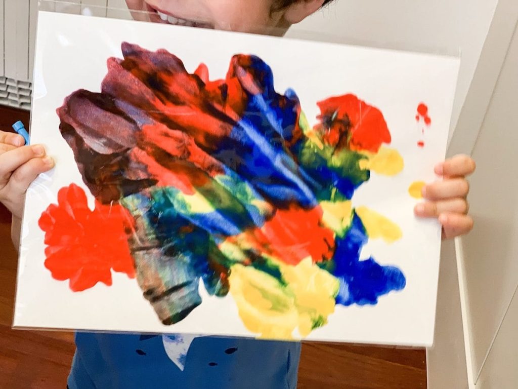 painting for toddlers - transparent bag 2