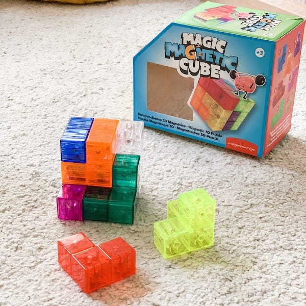 3 year old boy birthday gift ideas - magnetic cube