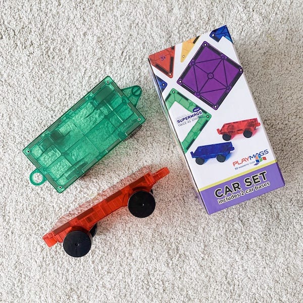 3 year old boy birthday gift ideas - playmags car set