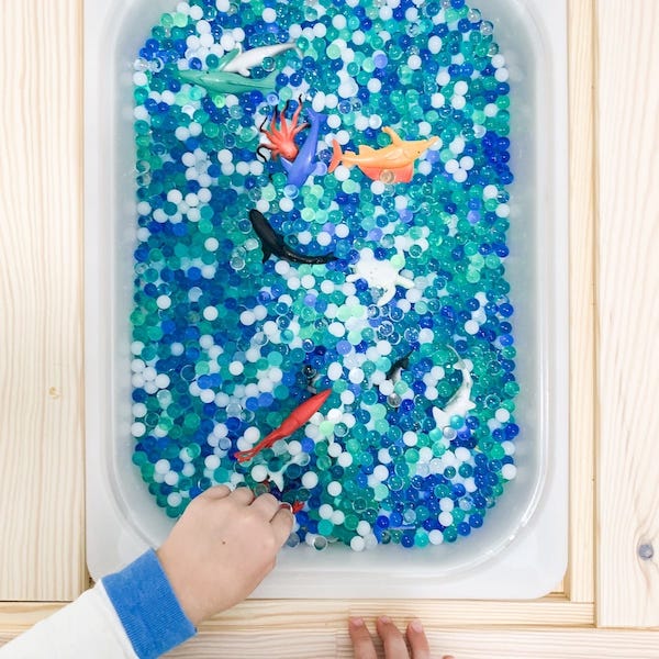 3 year old boy birthday gift ideas - water beads and sea animals