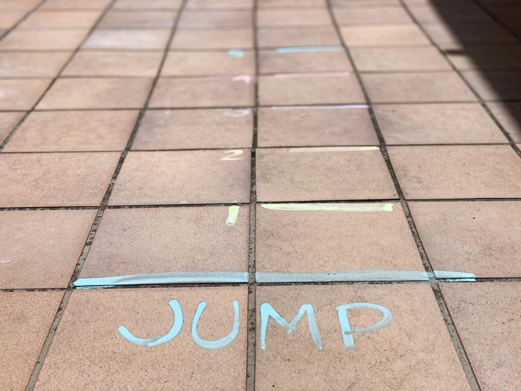 chalk paint for kids - jump