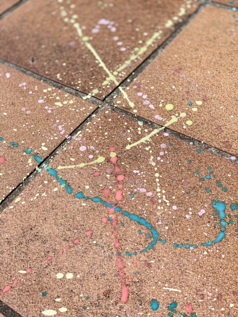 Chalk Paint for Kids - Splattering
