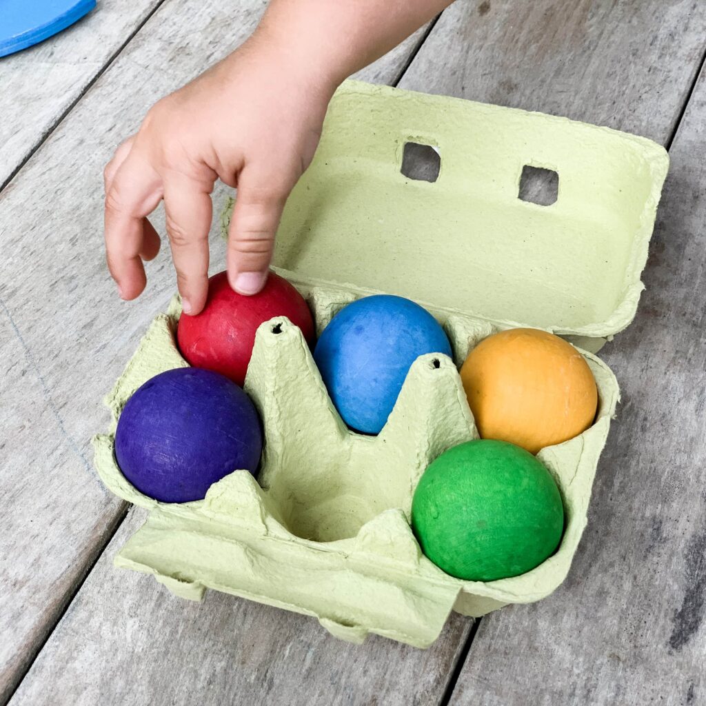 Grimms toys - Balls in egg carton