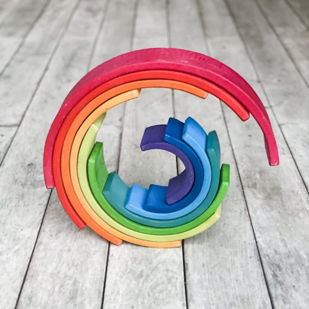 Grimms toys - Rainbow Balanced Spiral