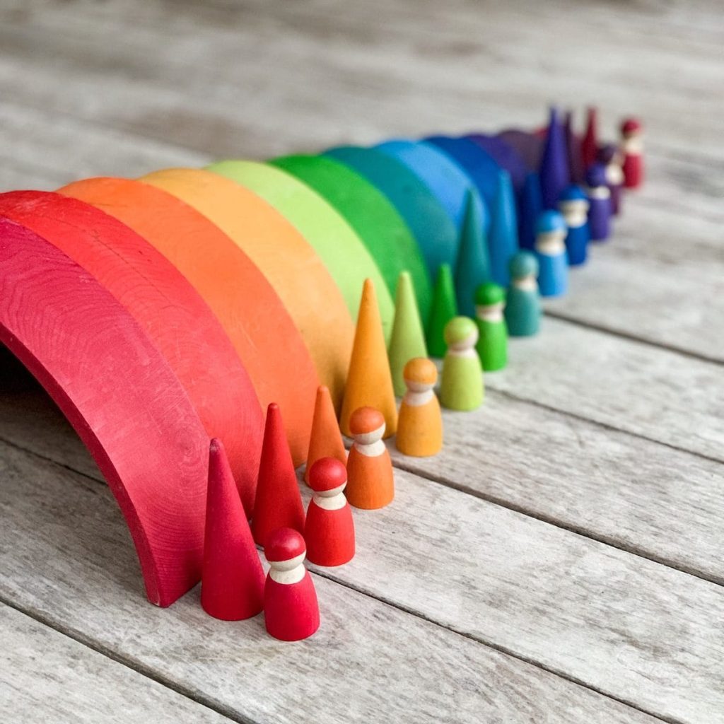 grimms-toys-rainbow-tunnel-color-sorting-forest-friends-min-scaled | the fairy glitch mother grimms toys - rainbow tunnel color sorting forest friends