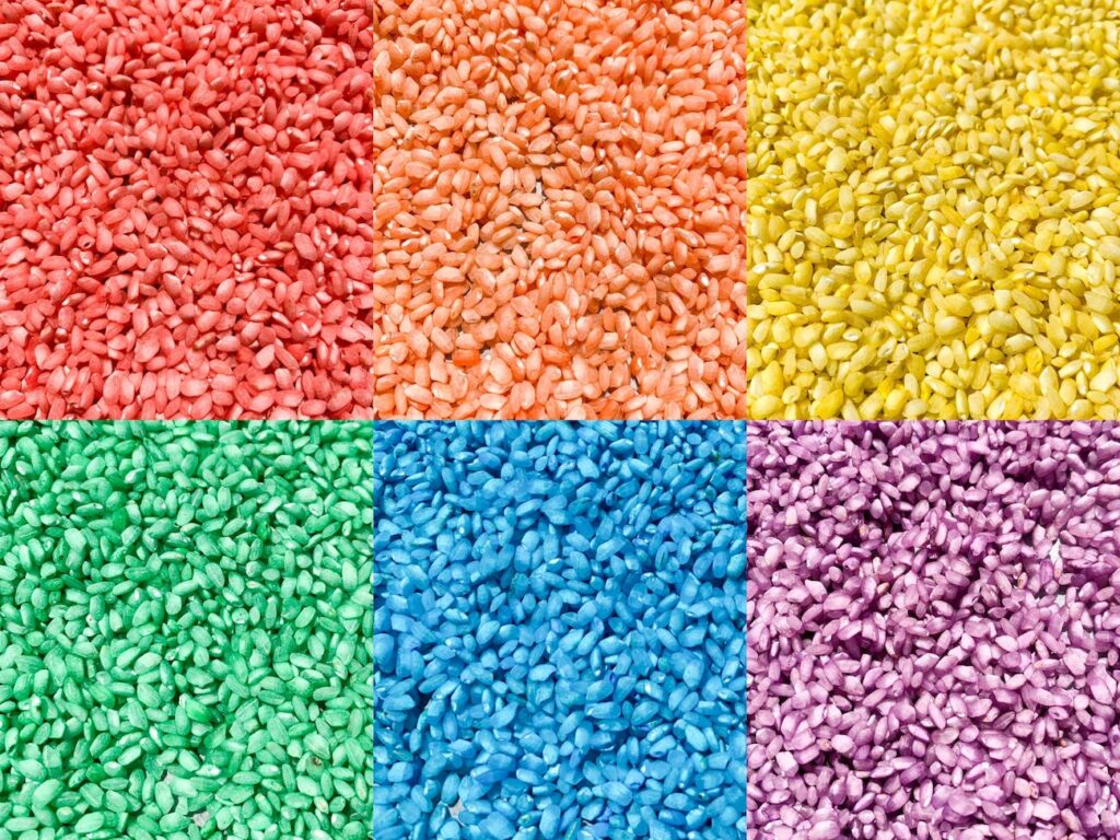 How to dye rice - Colors
