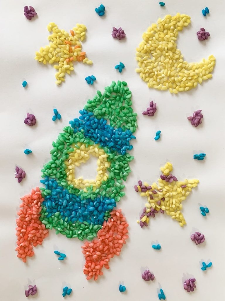 how to dye rice - rocket mosaic