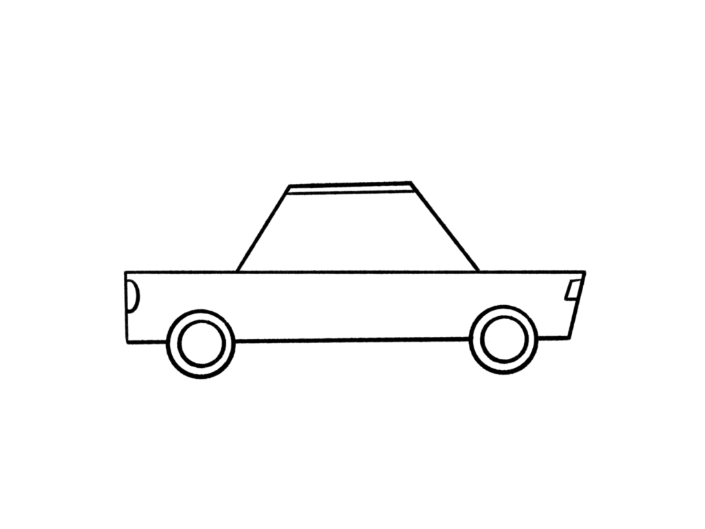 Car Drawing For Kids - Box-shaped Car