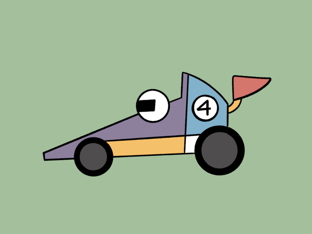 Car Drawing For Kids - Race Car Color 2