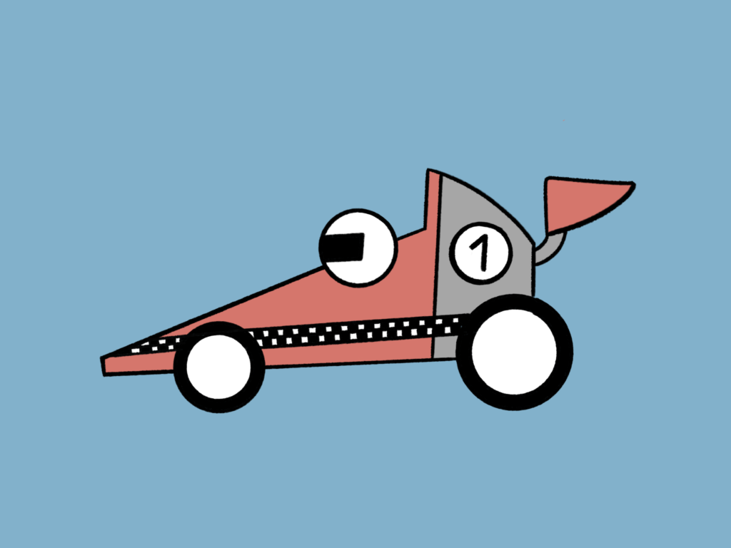 Car Drawing For Kids - Race Car Color 3