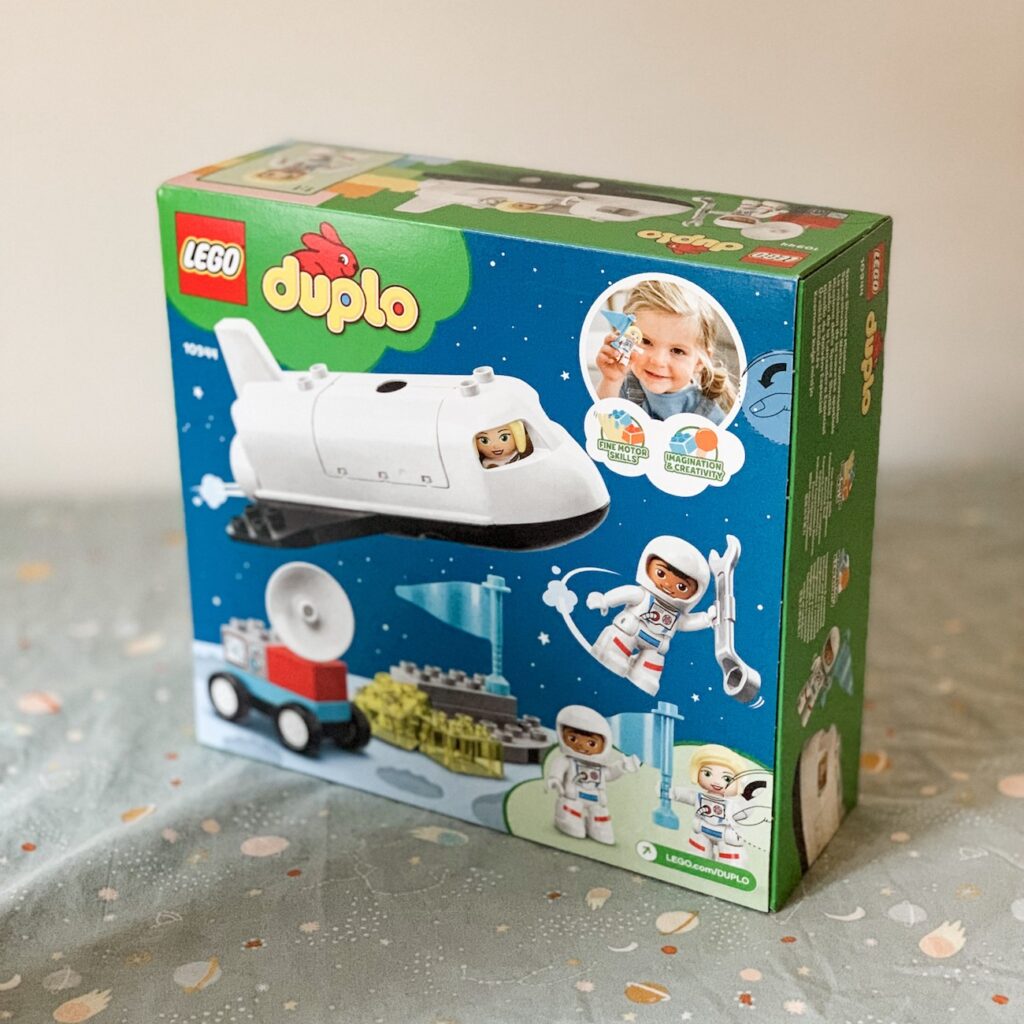 Space Activities for Toddlers - Duplo box