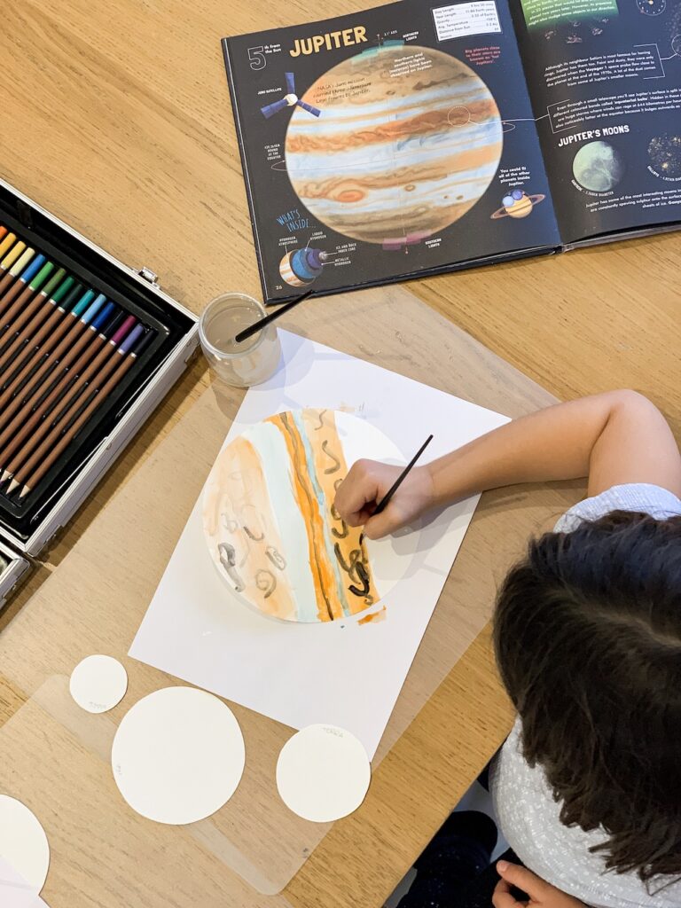 Space Activities for Toddlers - Watercolor planets
