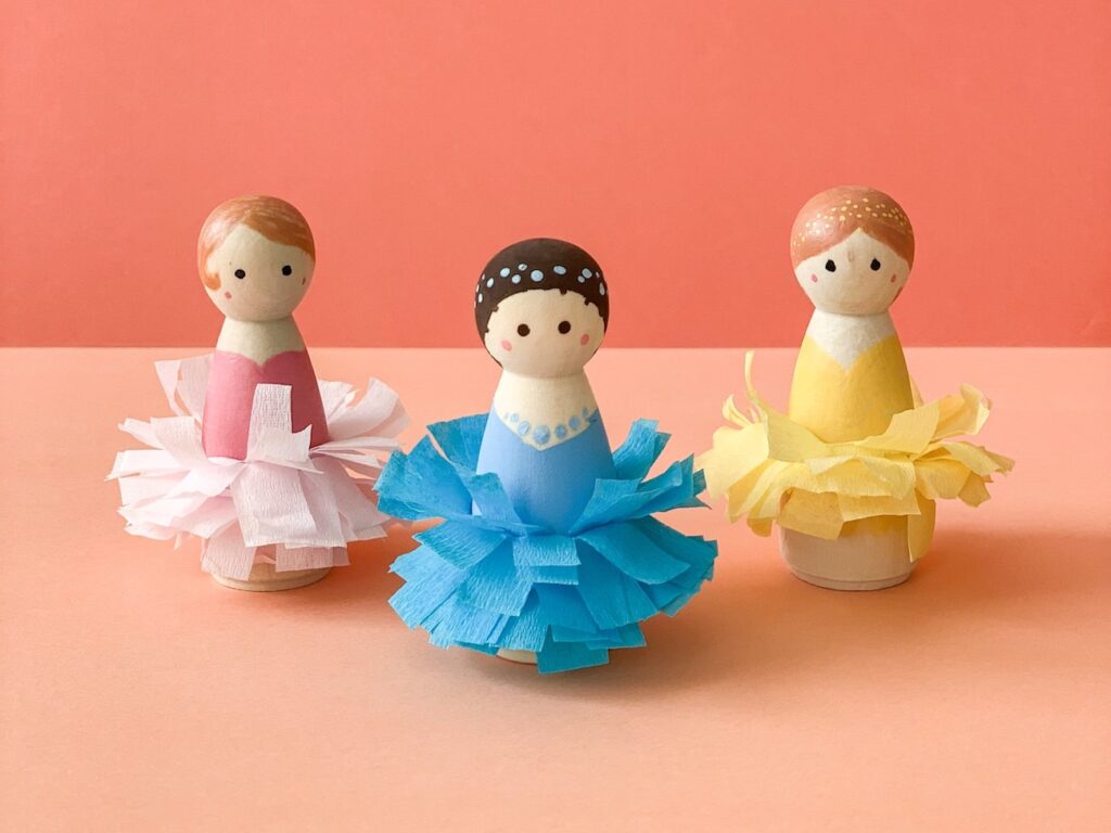 Easy Peg Doll Ideas - Ballerinas