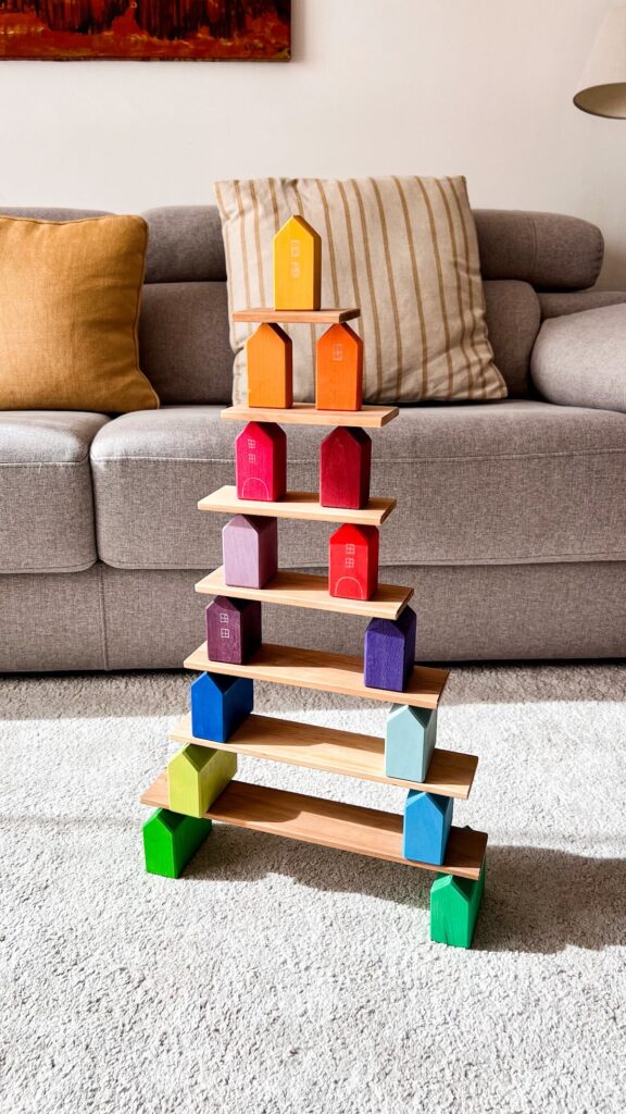 Grimms Houses - Stacking with boards