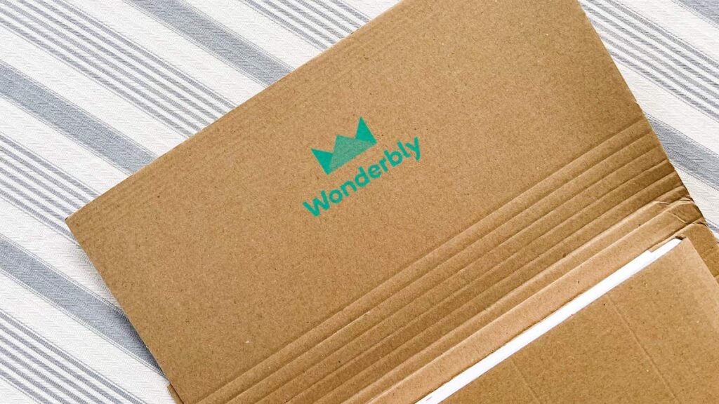 Wonderbly logo on package